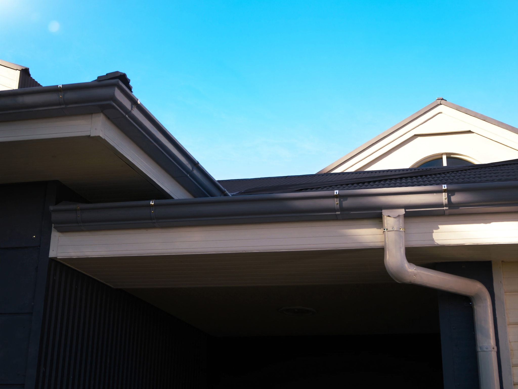 Roof plumbing — Gutters and downpipes replaced